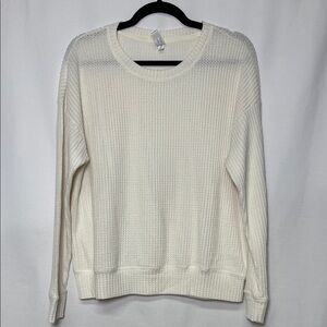 90 Degree By Reflex White Crewneck Sweater